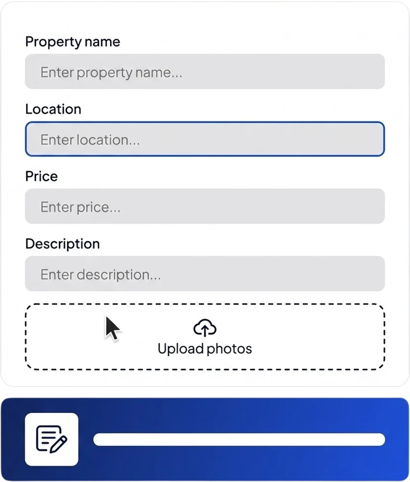 Answer questions and upload photos