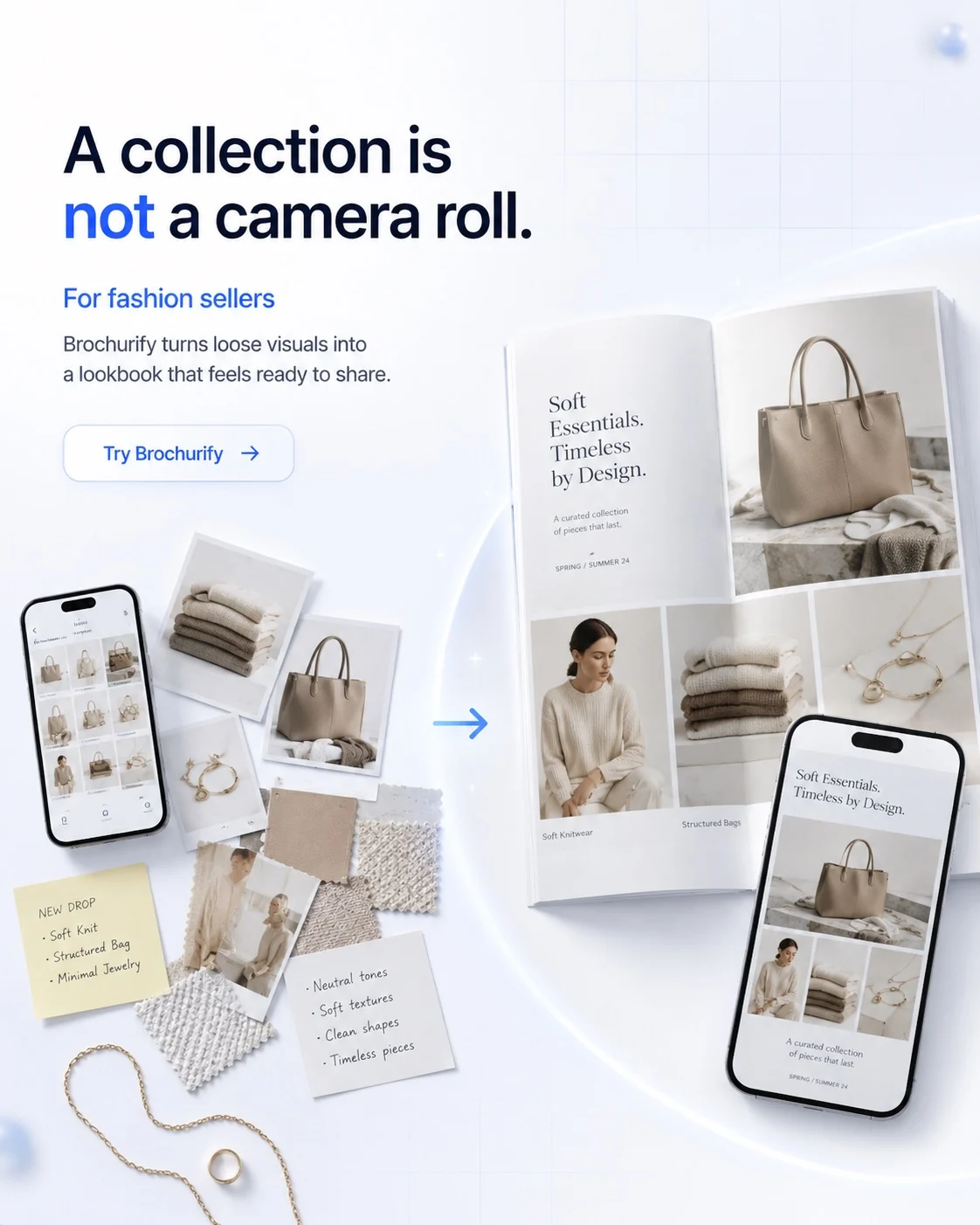 A fashion collection turned into a shareable lookbook.