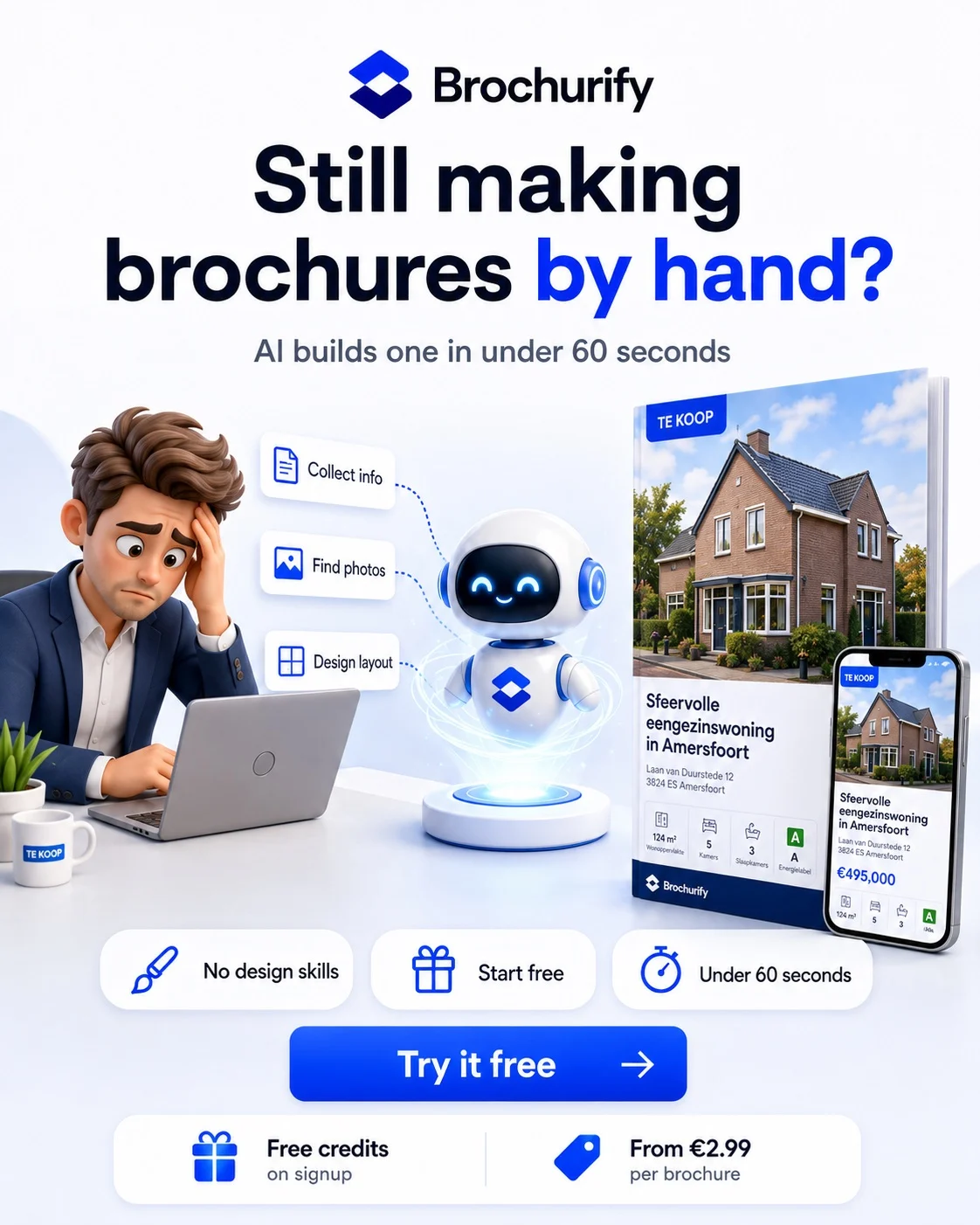 AI builds a property brochure in under 60 seconds.